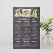 Carte Calendrier photo du tableau de bord rustique (Debout devant)