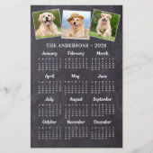 Carte Calendrier photo du tableau de bord rustique (Devant)