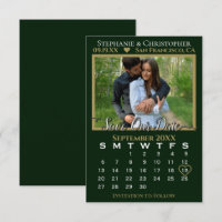 Calendrier photo Hunter Mariage vert Enregistrer n