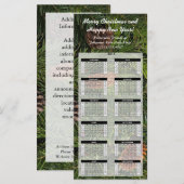 Carte Calendrier promotionnelle de vacances 2014 p (Devant / Derrière)