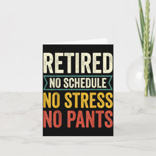 Carte Calendrier retraité stress détente humour retraite