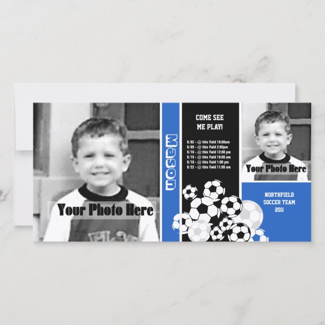 Carte Calendrier sportif de football (Devant)