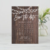 Carte Calendrier Wood Enregistrer la date (Debout devant)