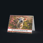 Carte Calf 40th Birthday Cute Highland<br><div class="desc">On dirait qu'un veau chéri des montagnes remet en question le fait que c'est un 40e anniversaire ! Modifiez le libellé si vous souhaitez qu'il lise différemment,  car il s'agit d'une carte texte personnalisée.</div>