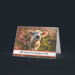 Carte Calf 40th Birthday Cute Highland<br><div class="desc">On dirait qu'un veau chéri des montagnes remet en question le fait que c'est un 40e anniversaire ! Modifiez le libellé si vous souhaitez qu'il lise différemment,  car il s'agit d'une carte texte personnalisée.</div>