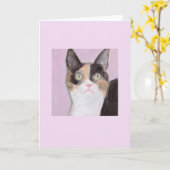 Carte Calico Cat (Fleur jaune)