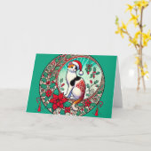 Carte Calico Cat Christmas (Fleur jaune)