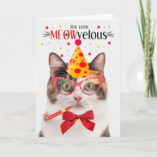 Carte Calico Cat MEOWvelous Anniversaire (Devant)
