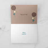 Carte Calico chat recouvert d'un voile photo marron turq (Intérieur)