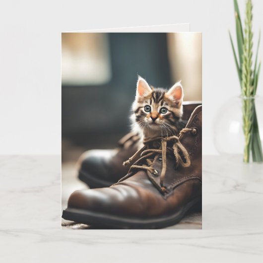 Carte Calico Kitten En Chaussure Ancienne (Devant)