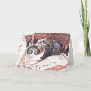 Carte Calico Kitty Art Grey Card
