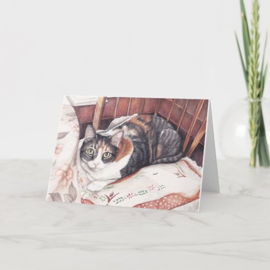 Carte Calico Kitty Art Grey Card (Devant)