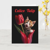 Carte Calico Tulip (Fleur jaune)