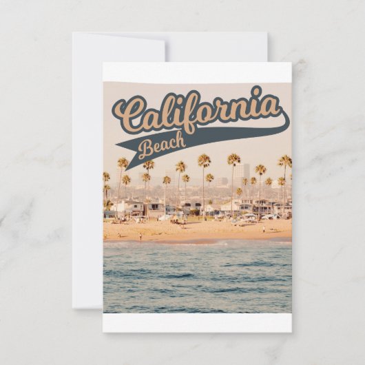 Carte California Beach, Los Angeles, voyage,  (Devant)
