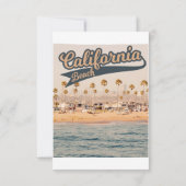 Carte California Beach, Los Angeles, voyage,  (Dos)