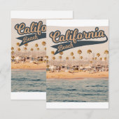 Carte California Beach, Los Angeles, voyage,  (Devant / Derrière)