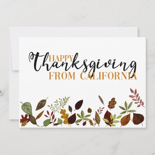 Carte California Fall Folid Thanksgiving (Devant)