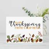 Carte California Fall Folid Thanksgiving (Debout devant)