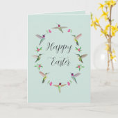 Carte California Hummingbirds Happy Easter (Fleur jaune)