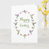 Carte California Hummingbirds Happy Easter (Fleur jaune)