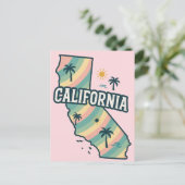 Carte California Illustrated Bold Colorful Postcar (Debout devant)