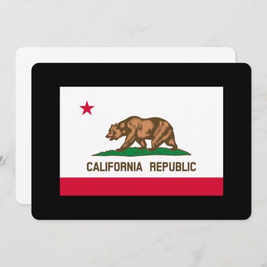 Carte California State Flag Design (Devant / Derrière)