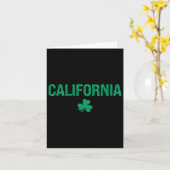 Carte California trèfle irlandais St Patrick's Day  (Fleur jaune)