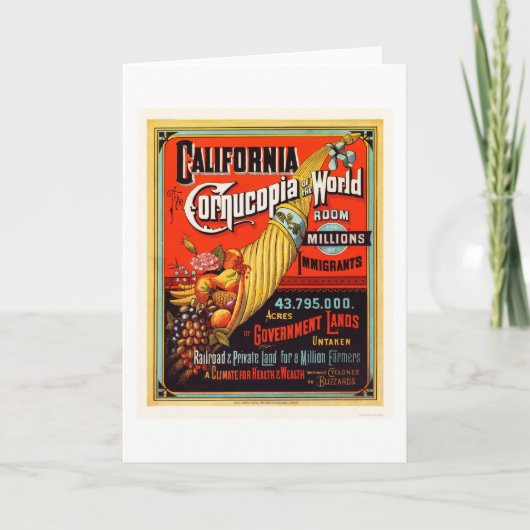 Carte Californie - Cornucopia du monde (Devant)
