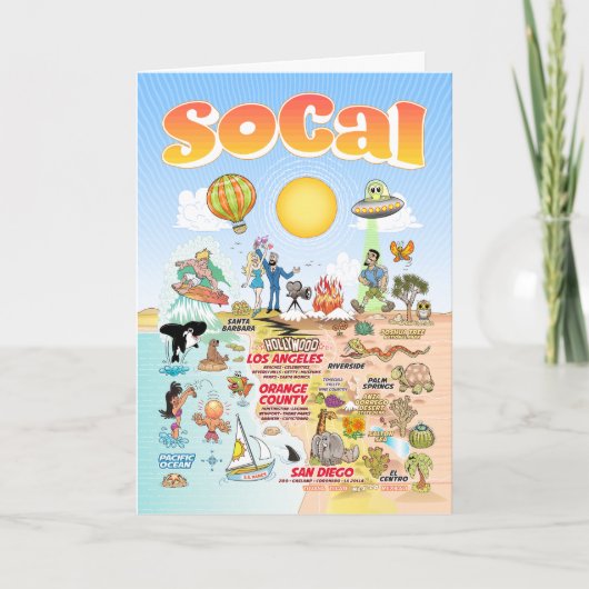 Carte Californie du Sud Vierge (Devant)