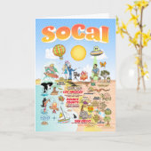 Carte Californie du Sud Vierge (Fleur jaune)