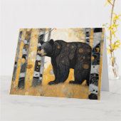 Carte Calin d'ours mignon pour vous (Fleur jaune)