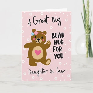 Carte Câlin d'Ours pour Fille