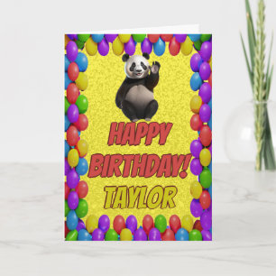 Carte Câlin Ourson Panda Joyeux Anniversaire
