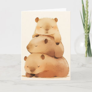 Carte Câlineries de capybaras