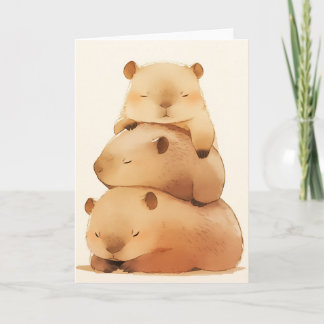 Carte Câlineries de capybaras