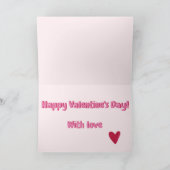 Carte Câlins à distance ! Grand cœur rose pour la Saint- (Intérieur)