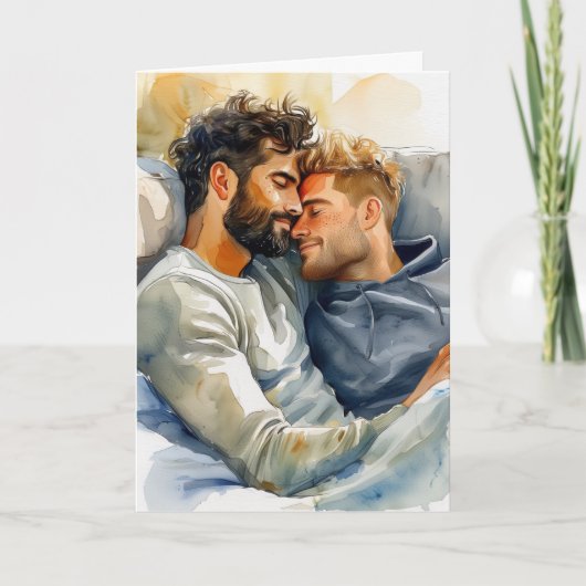 Carte Câlins aquarelle Méditerranée (Devant)