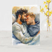 Carte Câlins aquarelle Méditerranée (Fleur jaune)