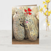 Carte câlins d'arachides pour anniversaire de mariage (Fleur jaune)