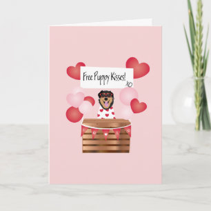 Carte Câlins de chiots gratuits Saint Valentin Chien Car