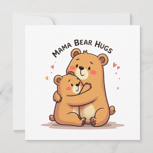Carte Câlins de Maman Ours (Devant)