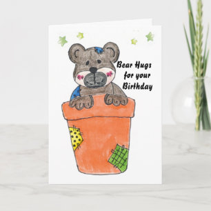 Carte Câlins d'ours d'anniversaire