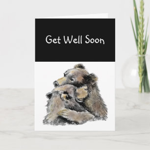 Carte Câlins d'ours de guérison Animal qui se soucie 