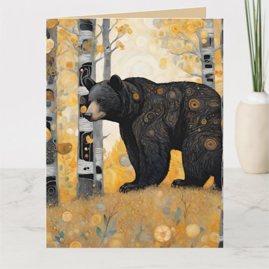 Carte Câlins d'ours mignon en pensant à vous (Devant)