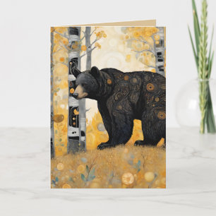 Carte Câlins d'ours mignon en pensant à vous