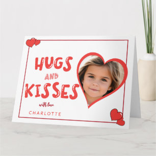 Carte Câlins et bisous Saint-Valentin Photo personnalisé