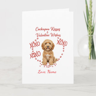Carte Câlins Personnalisés de Cockapoo Vœux de la Saint-