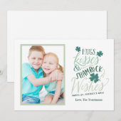 Carte Câlins Shamrock (Devant / Derrière)