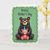 Carte Câlins tendres d'ours (Fleur jaune)