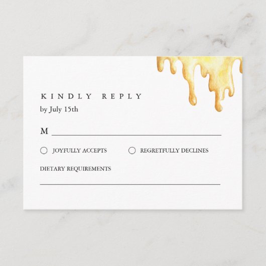 Carte CALLA Honey Bee RSVP (Devant)